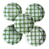 Set of 5 dessert plates Moulin des Loups, Tablecloth