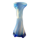 Large twisted blue vase made of Empoli glass, Tuscany, Florence (1950, Italy)