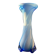 Large twisted blue vase made of Empoli glass, Tuscany, Florence (1950, Italy)