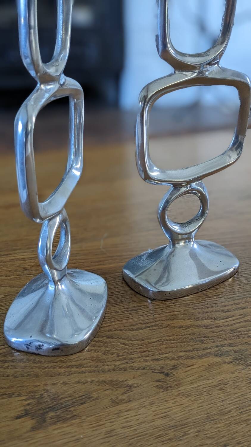 Pair of vintage design candlesticks