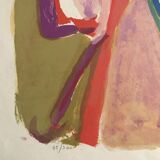 Bram van velde, twilight, 1969. original lithograph signed in pencil