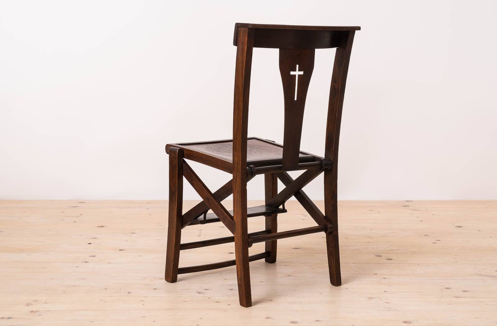 Set of 4 Italian Ecclesiastical Chairs by Caloi, Conegliano Veneto, 20th C.