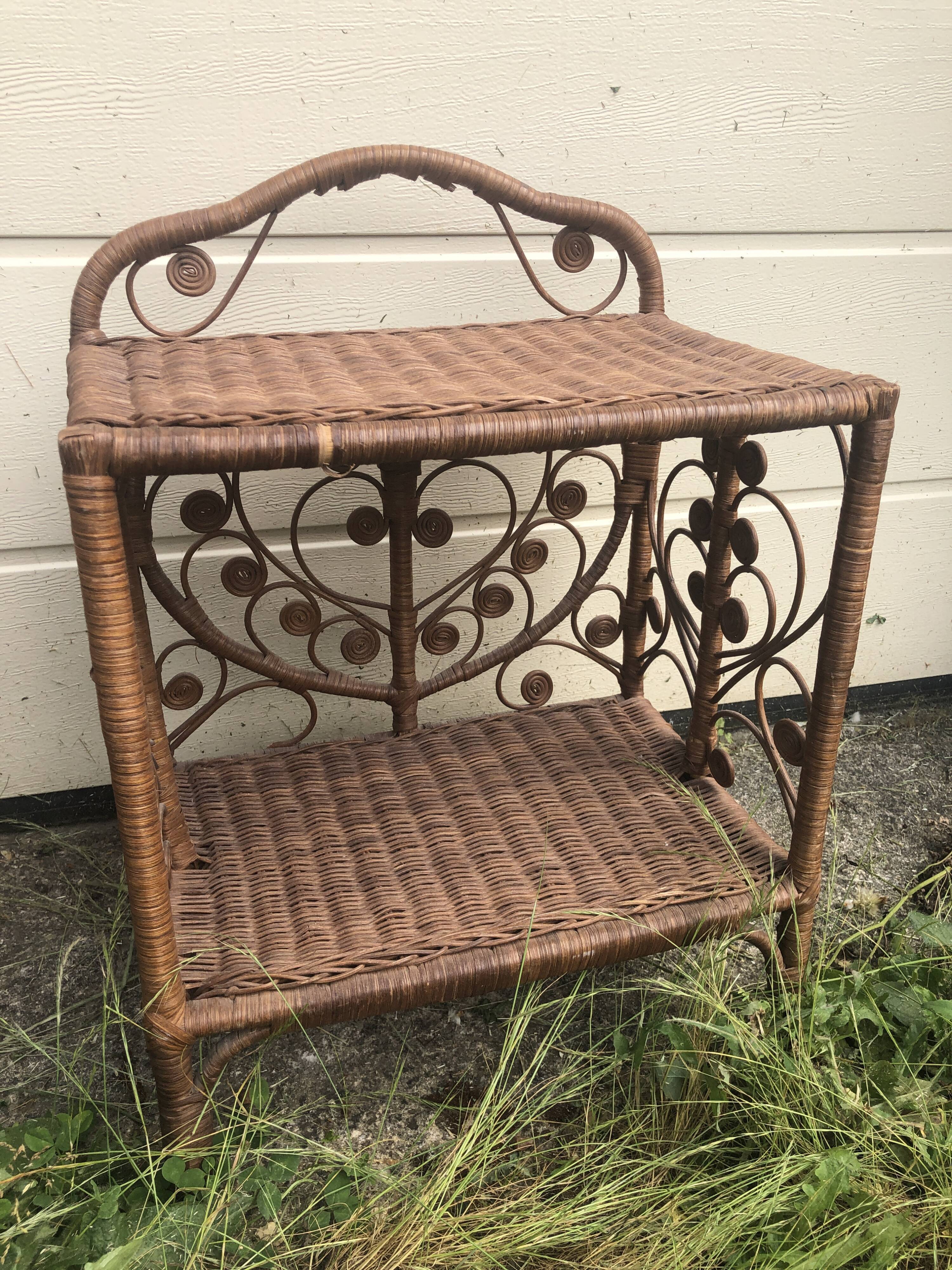 Peacock bedside table