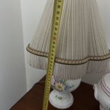 Clamecy - Colas Roger - Hand-painted earthenware lamp and candy box set