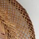 Panier ovale en croisillons de bois et rotin tressé