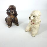 Pair of poodles, ceramics, Mid-century