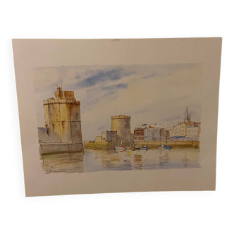 Watercolor by Claude Veyssière