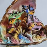 shell lamp and earthenware fish