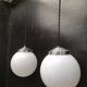 Suspensions boules opalines