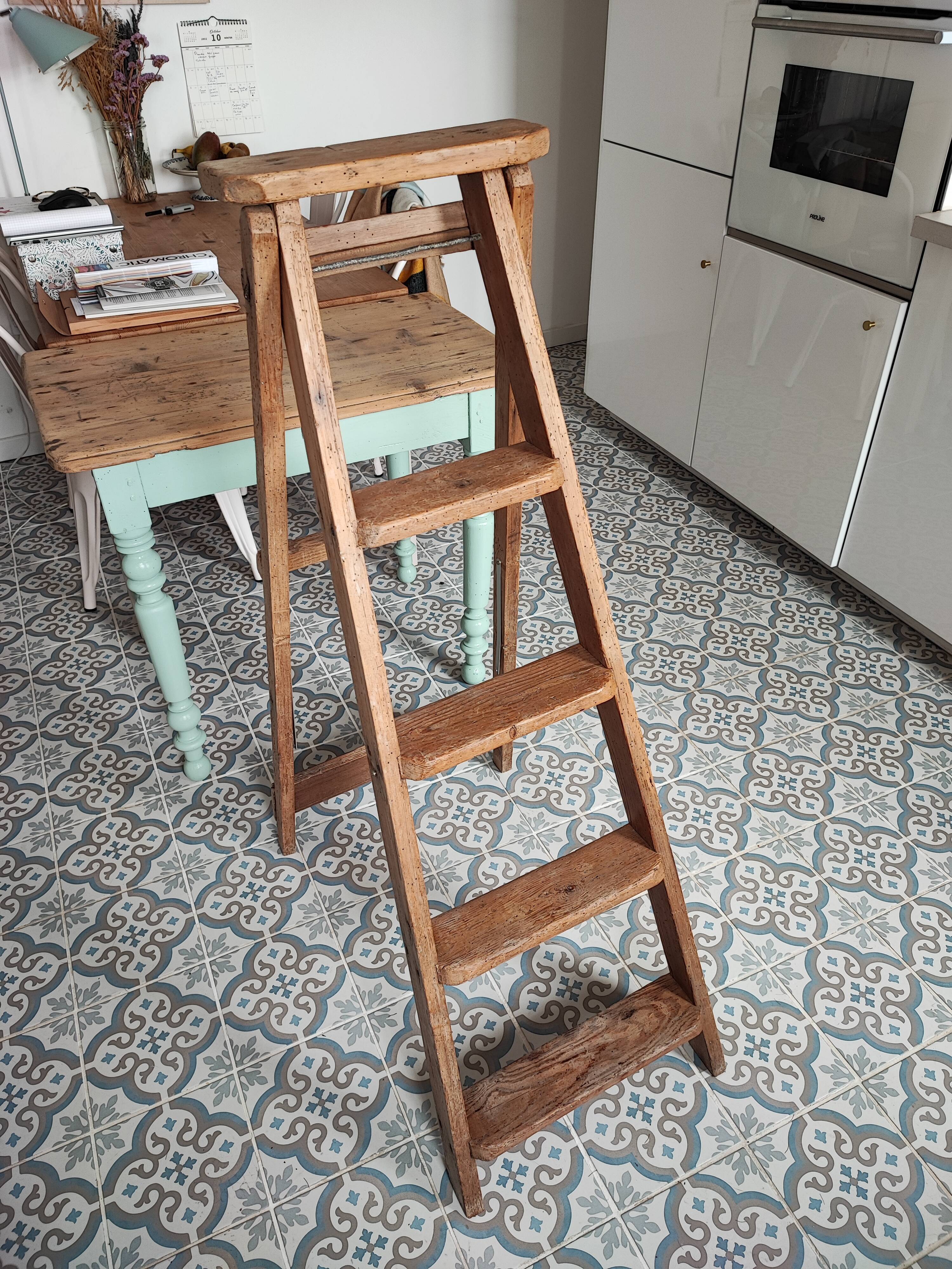 Wooden stepladder