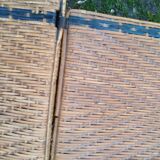 Vintage rattan chaise longue