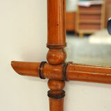 Pair of mirrors called carved wooden bamboo, France, circa 1930