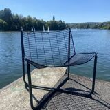 Black räane armchair by niels gammelgaard for ikea