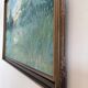 Large vintage original landscape dog oil painting