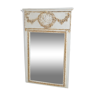 Beige and gold patinated trumeau mirror 111x70cm