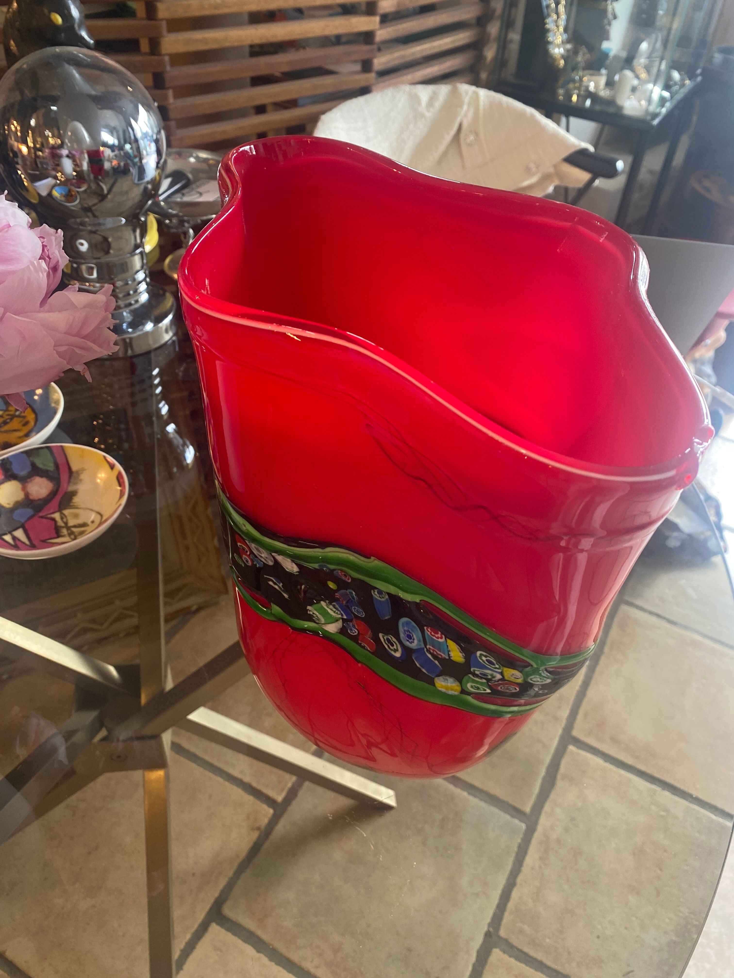 Murano blown glass vase