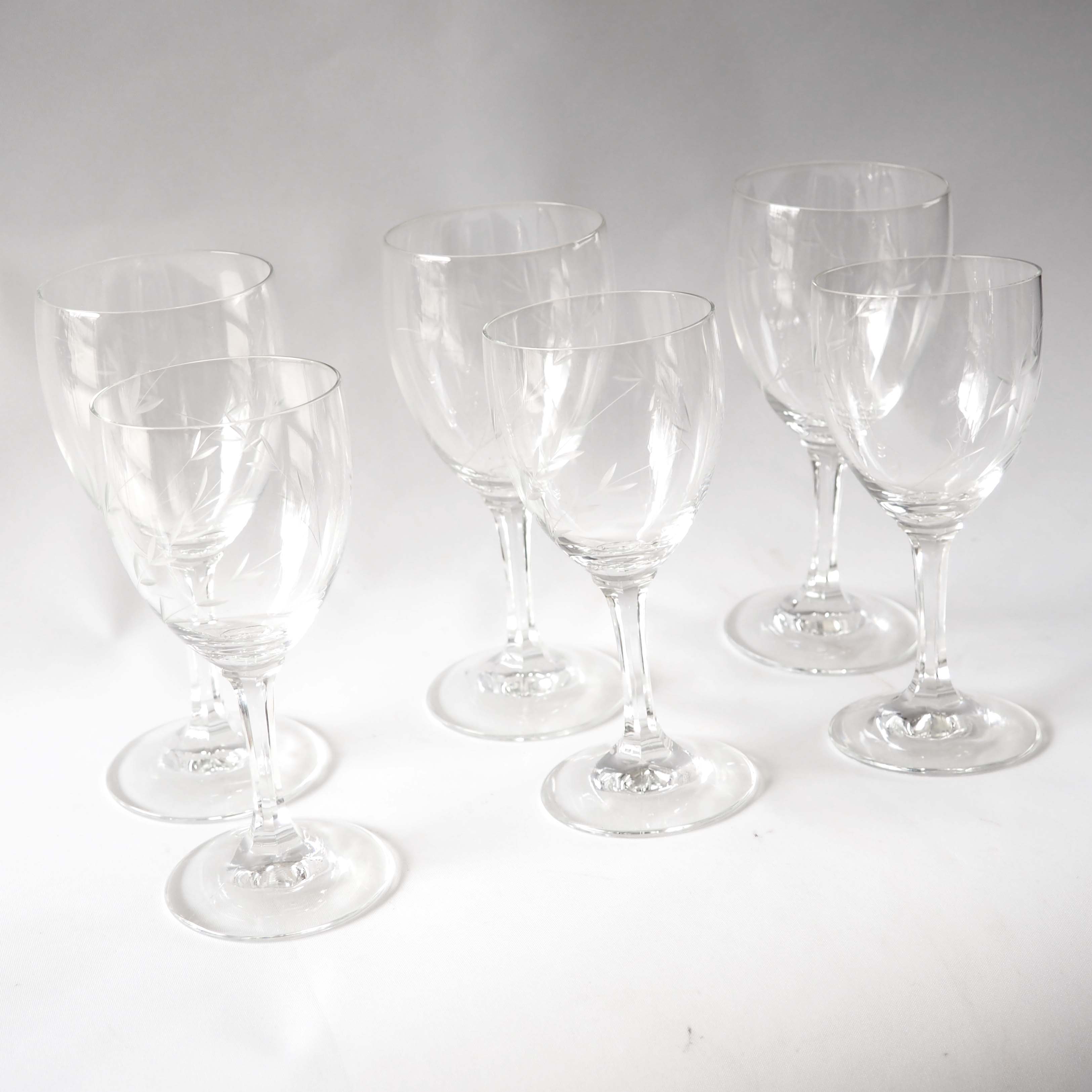 Set of 6 chiseled glasses