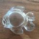 Vintage thick molded glass "fish" trinket tray