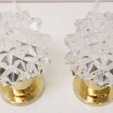 Pair of Design Table or Wall Lamps by Preciosa, Kamenicky Senov, Czechoslovakia, 1960's.