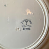 Lot of 9 dessert/starter plates Badonviller model Denise blue 1900-1905