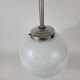 Suspension globe en verre opalin art déco