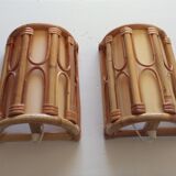 Pair of bamboo sconces