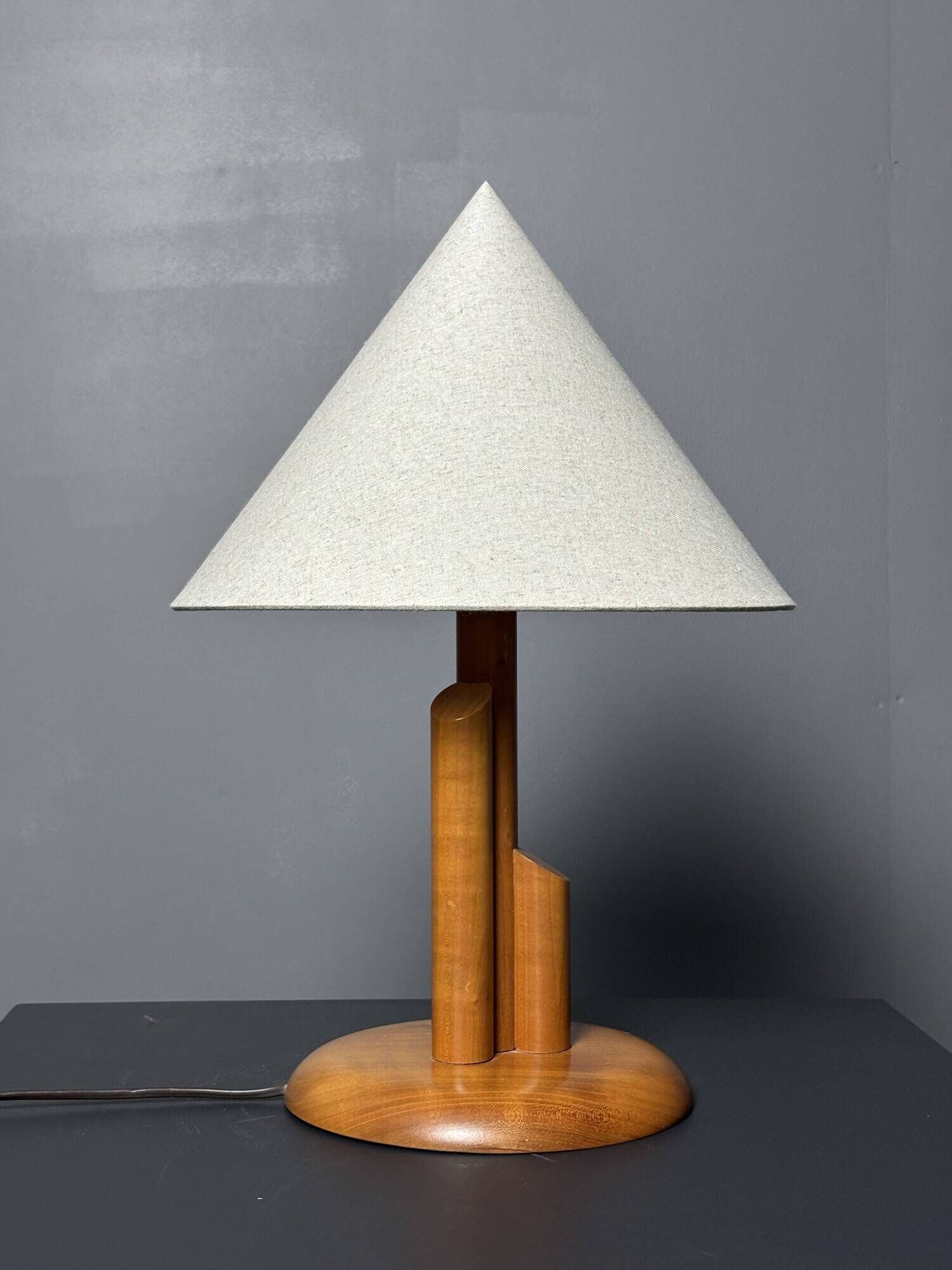Midcentury Scandinavian pine skyscraper table lamp, 1970s