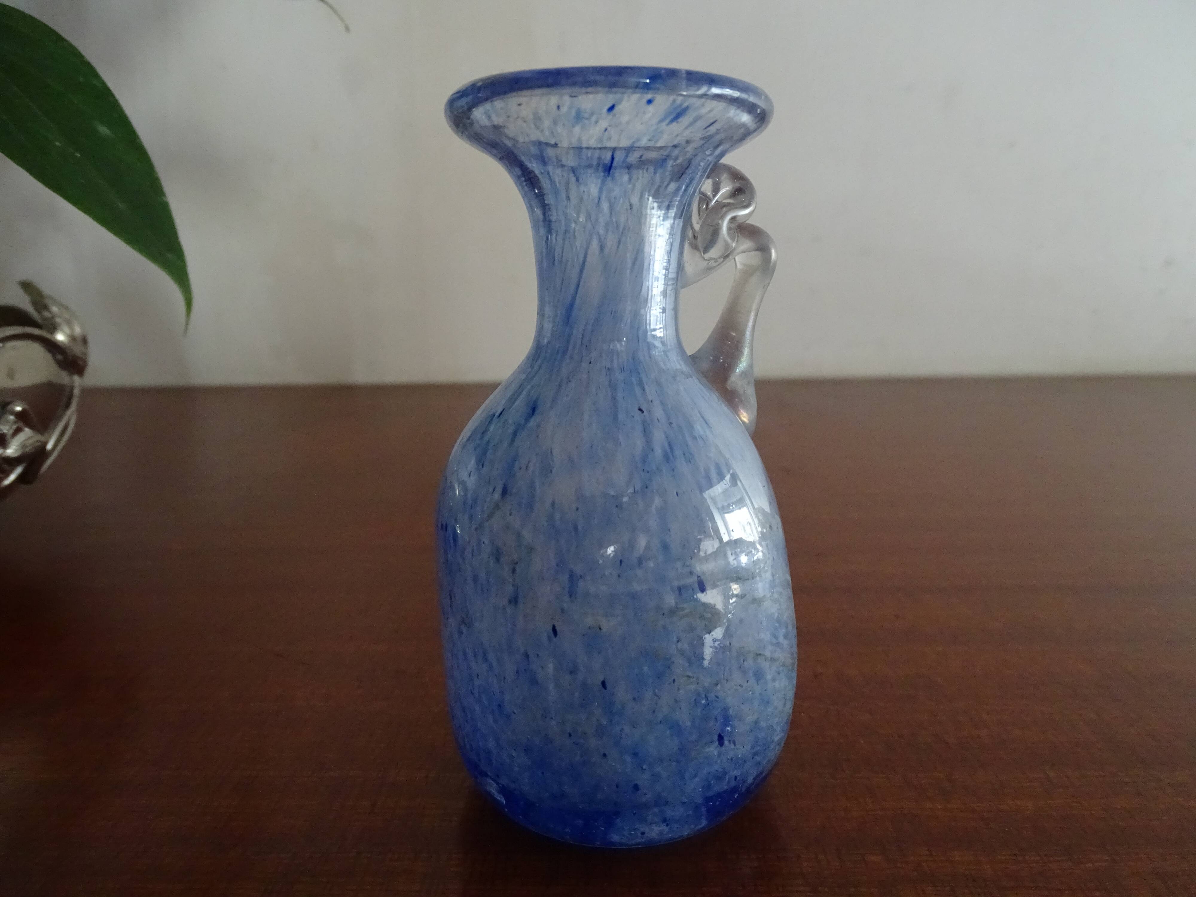 Miniature vase Scavo Seguso Vetri d'Arte iridescent glass Murano 1950