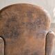 Club armchair in suede effect