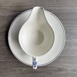 Gravy boat with its cup Digoin Sarreguemines Pêcher model