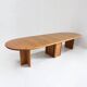 Vintage Danish Large Oval Extendable Dining Table XL 1960s