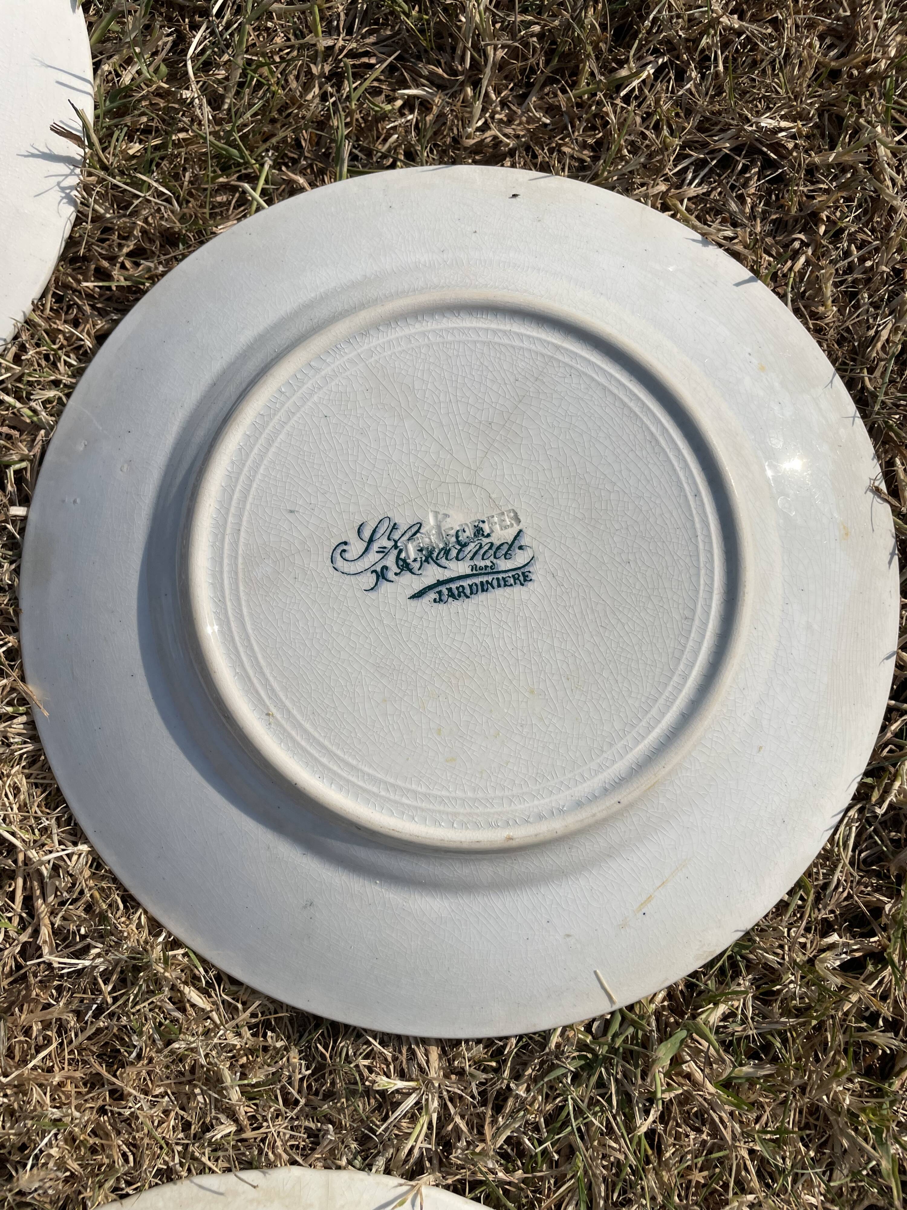 Set of 8 mismatched iron earth flat plates