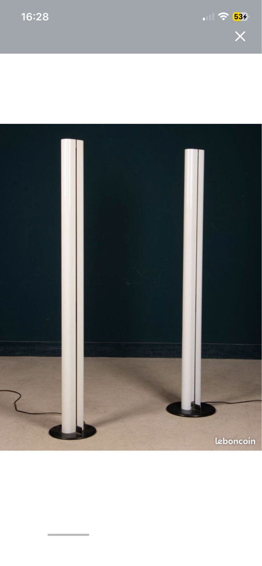 Pair of Megaron floor lamps - Artemide - Gianfranco Frattini