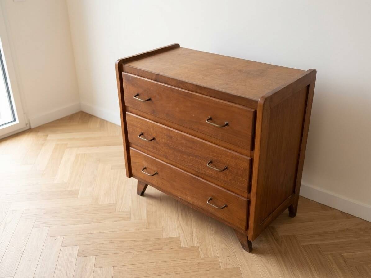 Scandinavian commode from the 1960s in wood.