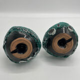 Set of two lamp bases, ceramic candlestick.
