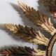 Aged metal sun mirror country decoration