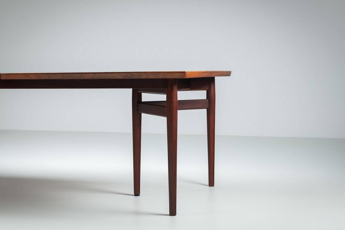 Arne Vodder model 201 large dining table in rosewood Sibast Denmark 1960