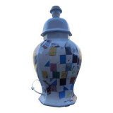 Superb Pillivuyt porcelain lamp. Rare hand-painted model.