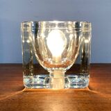 Vintage German glass cube table lamps TA 14 by Peill & Putzler, 1970s, set of 2.