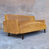Vintage sofa 3 places yellow