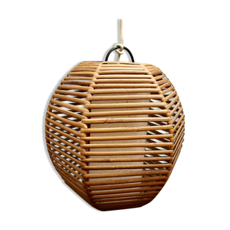 Suspension en osier vintage
