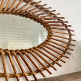 Vintage rattan mirror