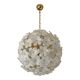 Italian White Flowers Glass Sputnik Candlestick