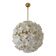 Italian White Flowers Glass Sputnik Candlestick