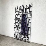 Brutalist iron coat rack by Salvino Marsura