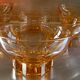 Lot of 8 vintage pink moulded glass cups, 40-50s