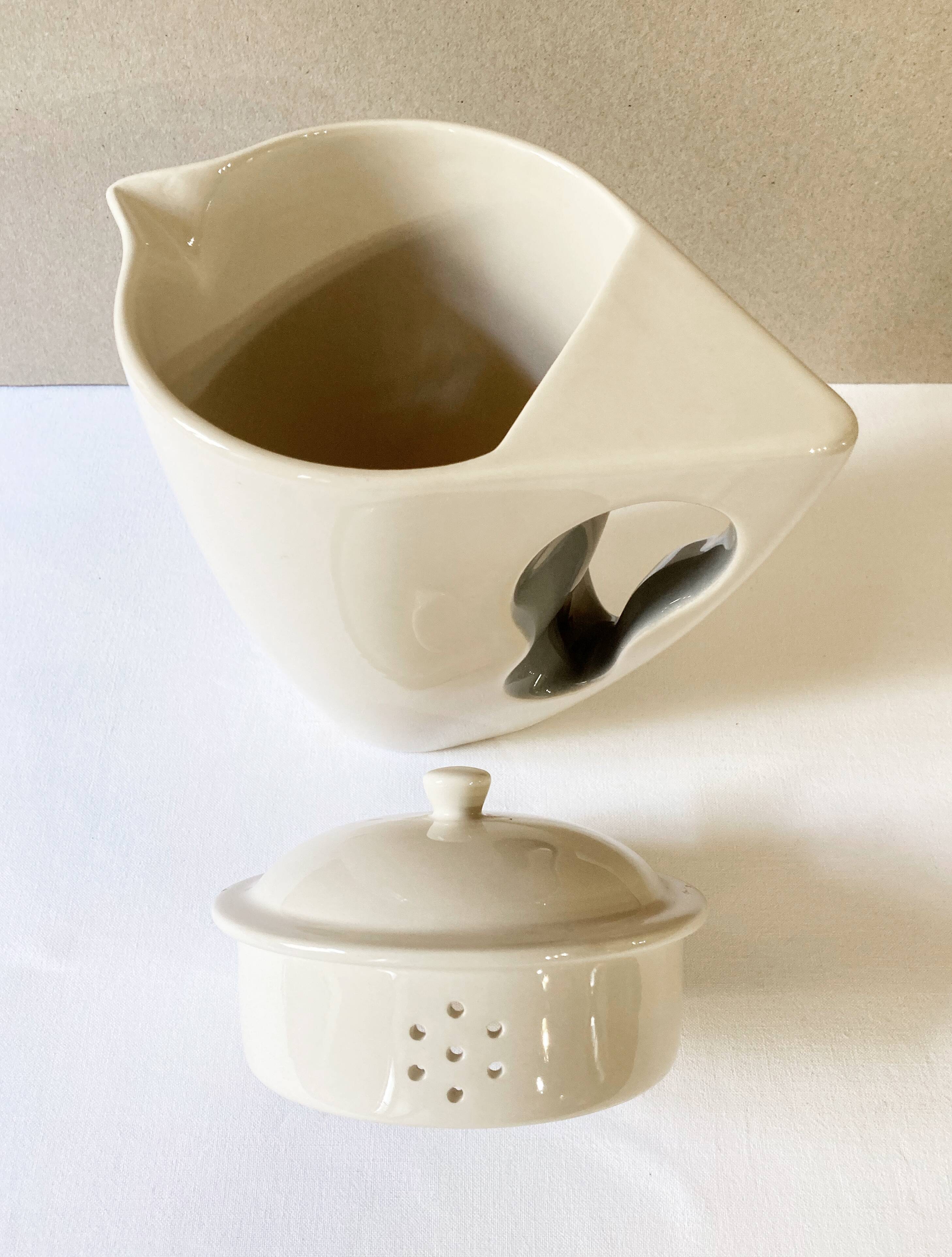 Contemporary earthenware teapot