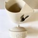 Contemporary earthenware teapot