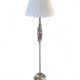 1990s design floor lamp – Brushed metal & crystals