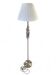 1990s design floor lamp – Brushed metal & crystals